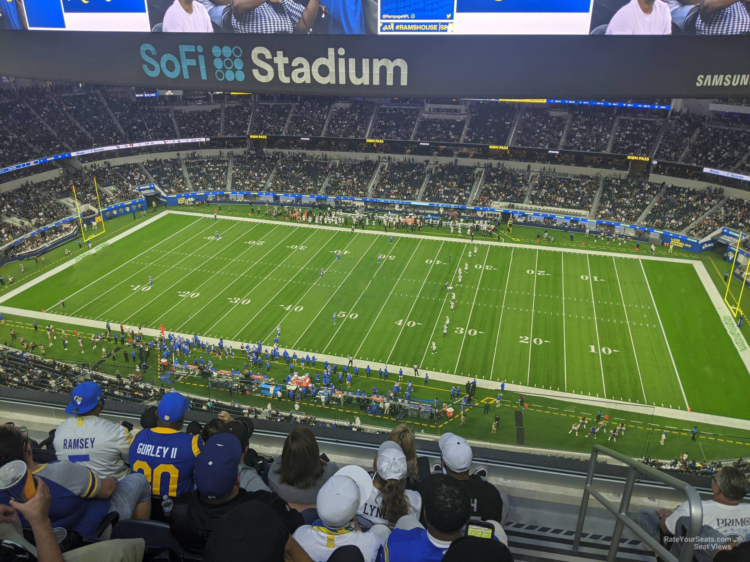 section 445 seat view  for football - sofi stadium