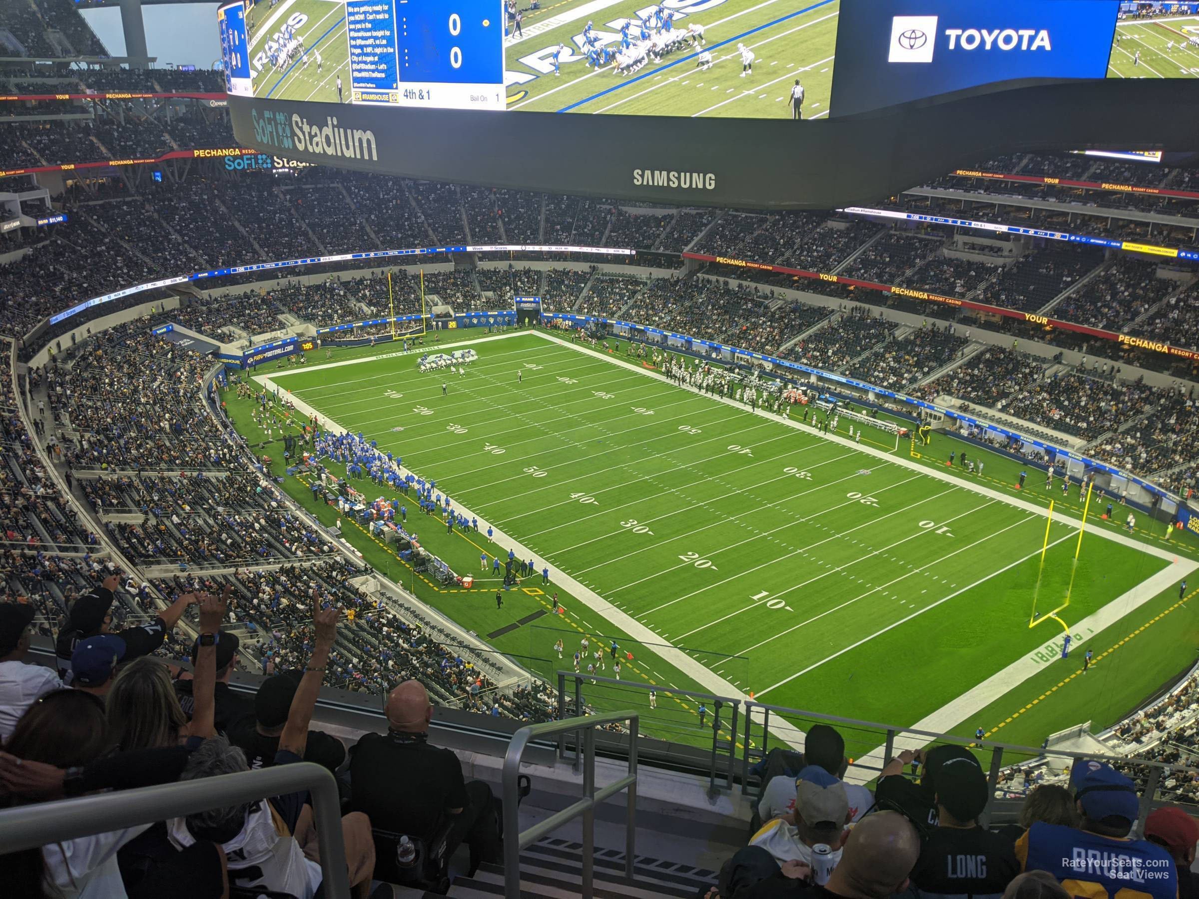 section 452 seat view  for football - sofi stadium