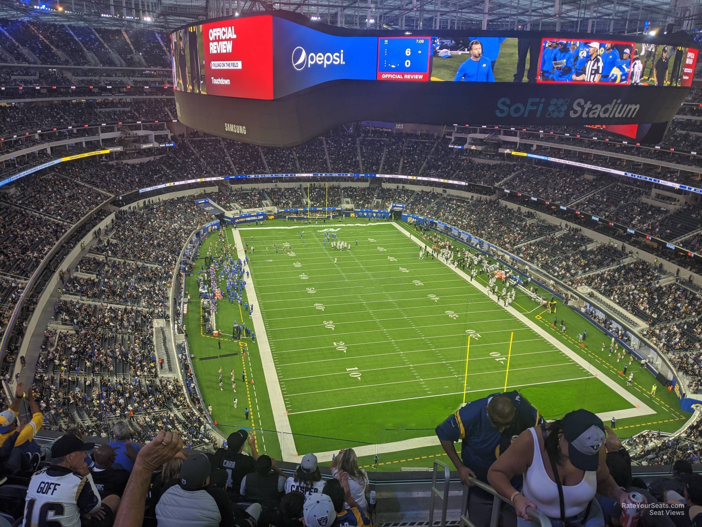 section 455 seat view  for football - sofi stadium