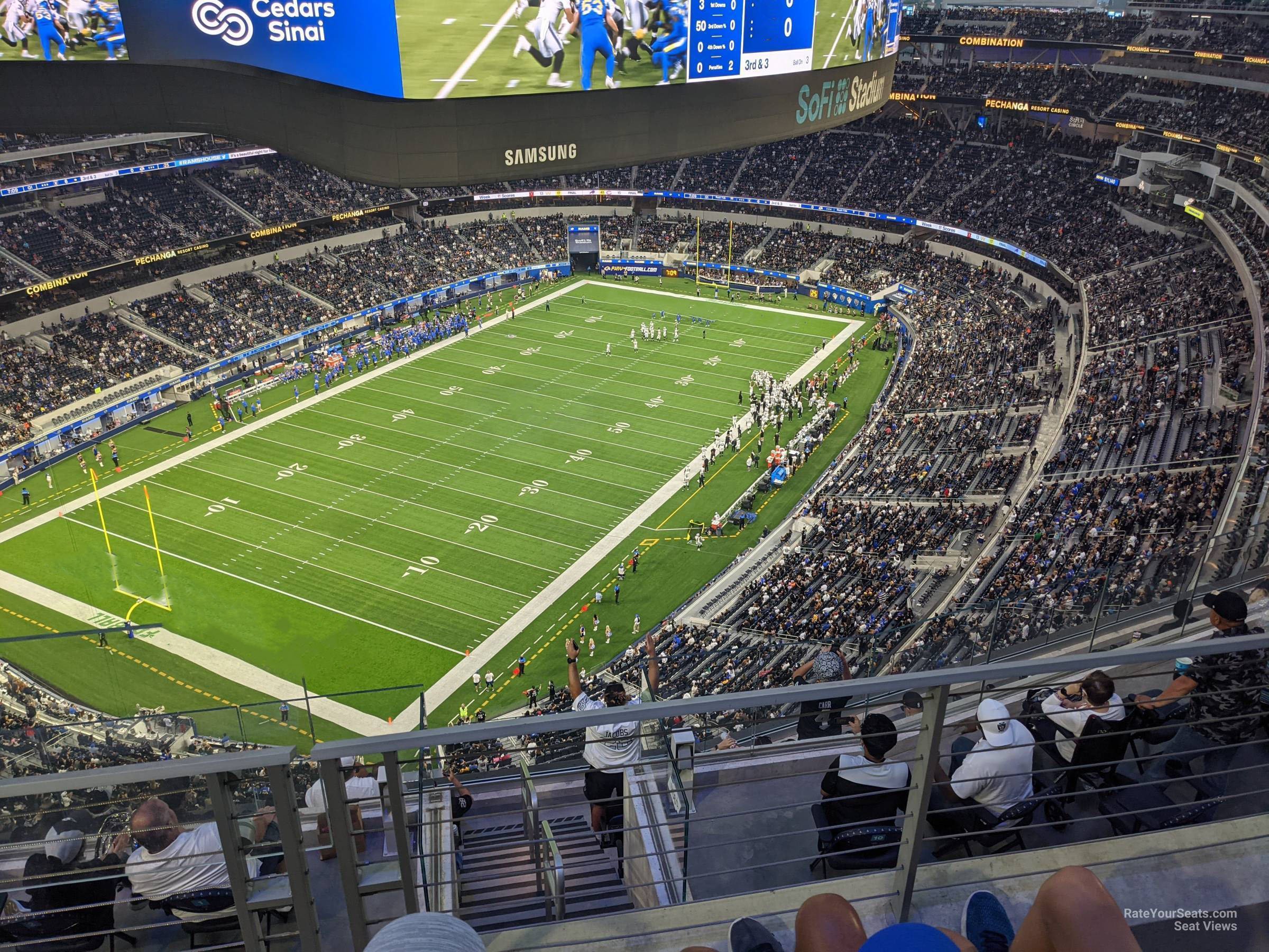 section 505, row 3 seat view  for football - sofi stadium