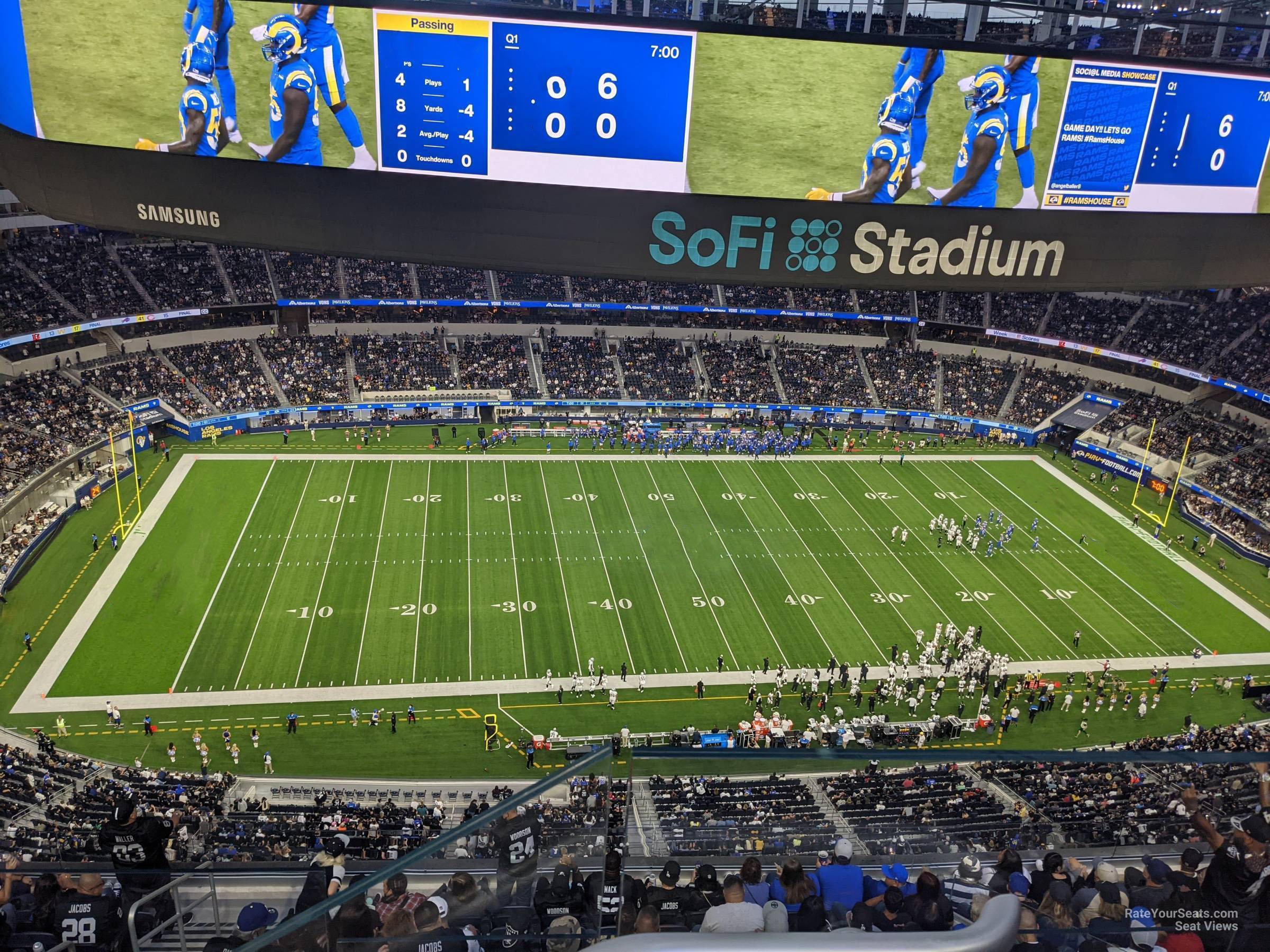section 512, row 3 seat view  for football - sofi stadium
