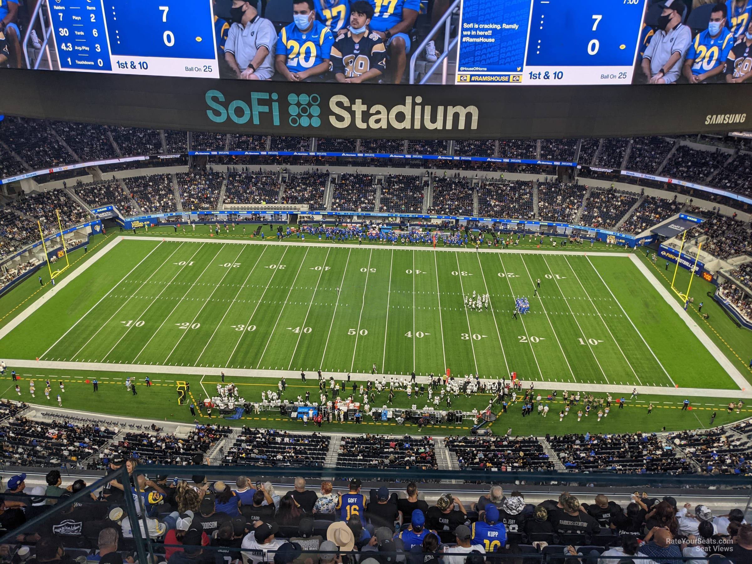 section 514, row 3 seat view  for football - sofi stadium