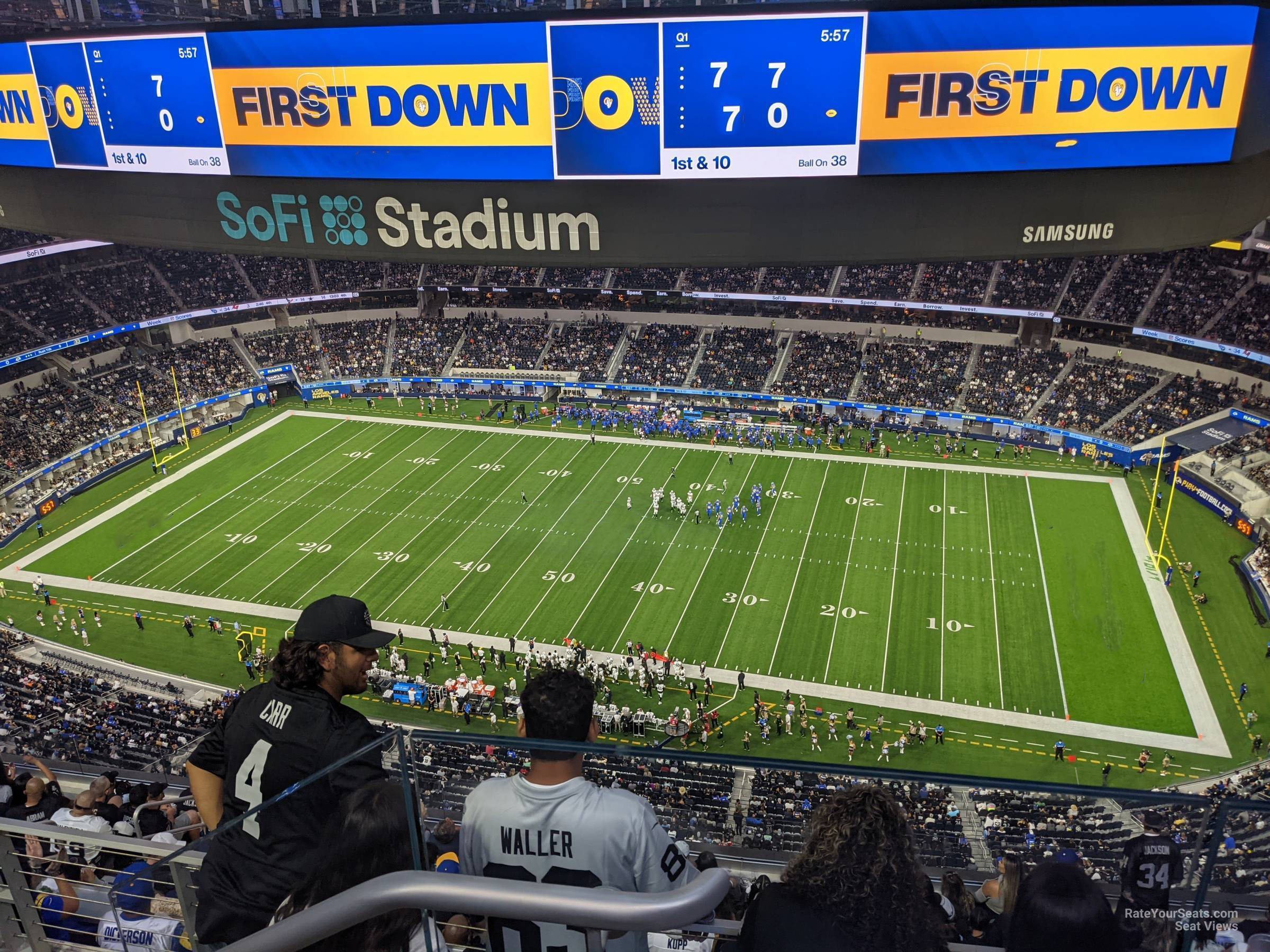 section 516, row 3 seat view  for football - sofi stadium