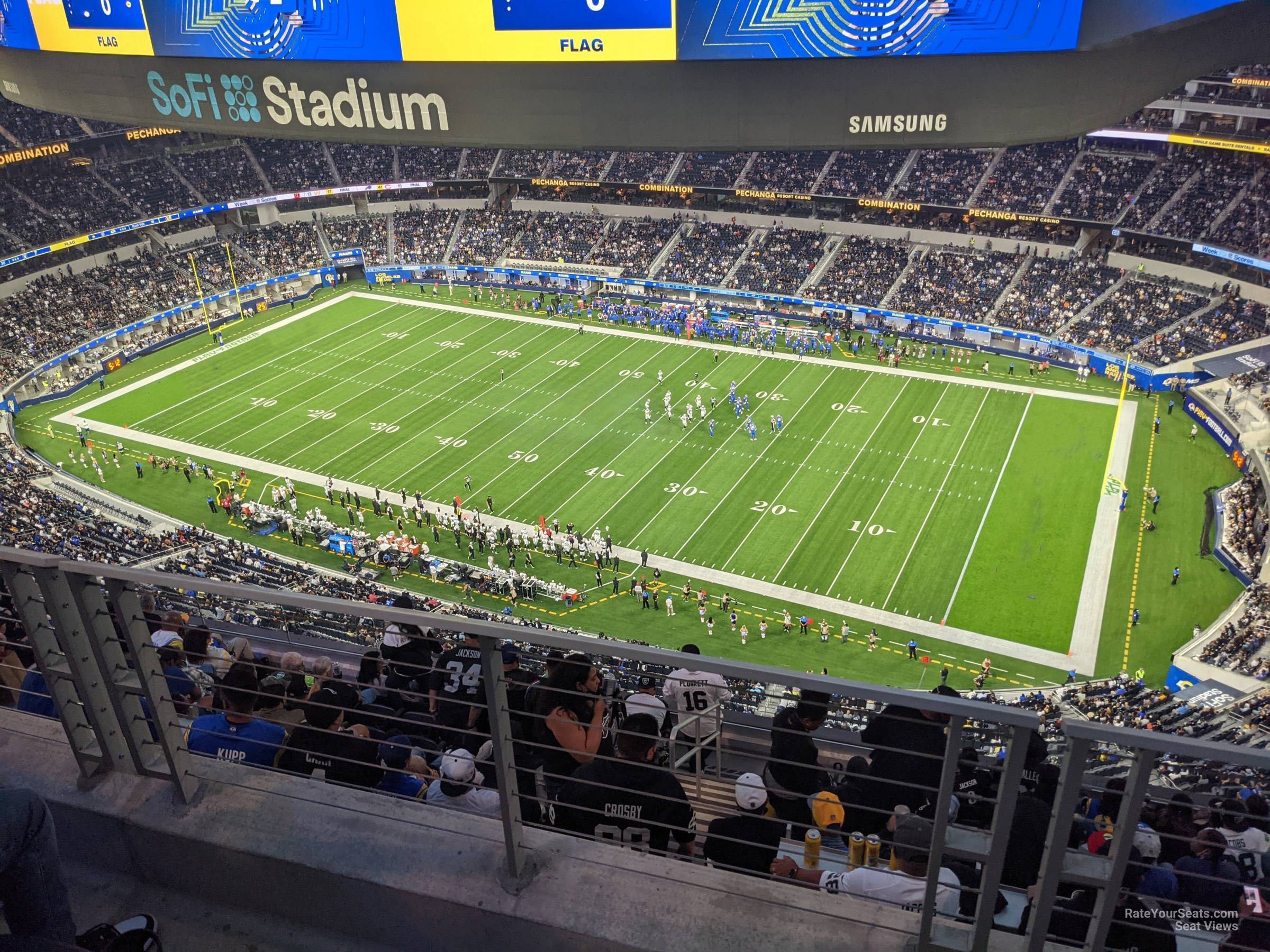 section 518, row 3 seat view  for football - sofi stadium