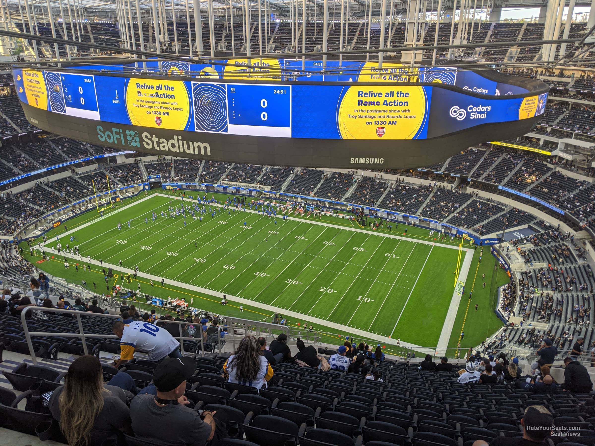 section 519, row 20 seat view  for football - sofi stadium
