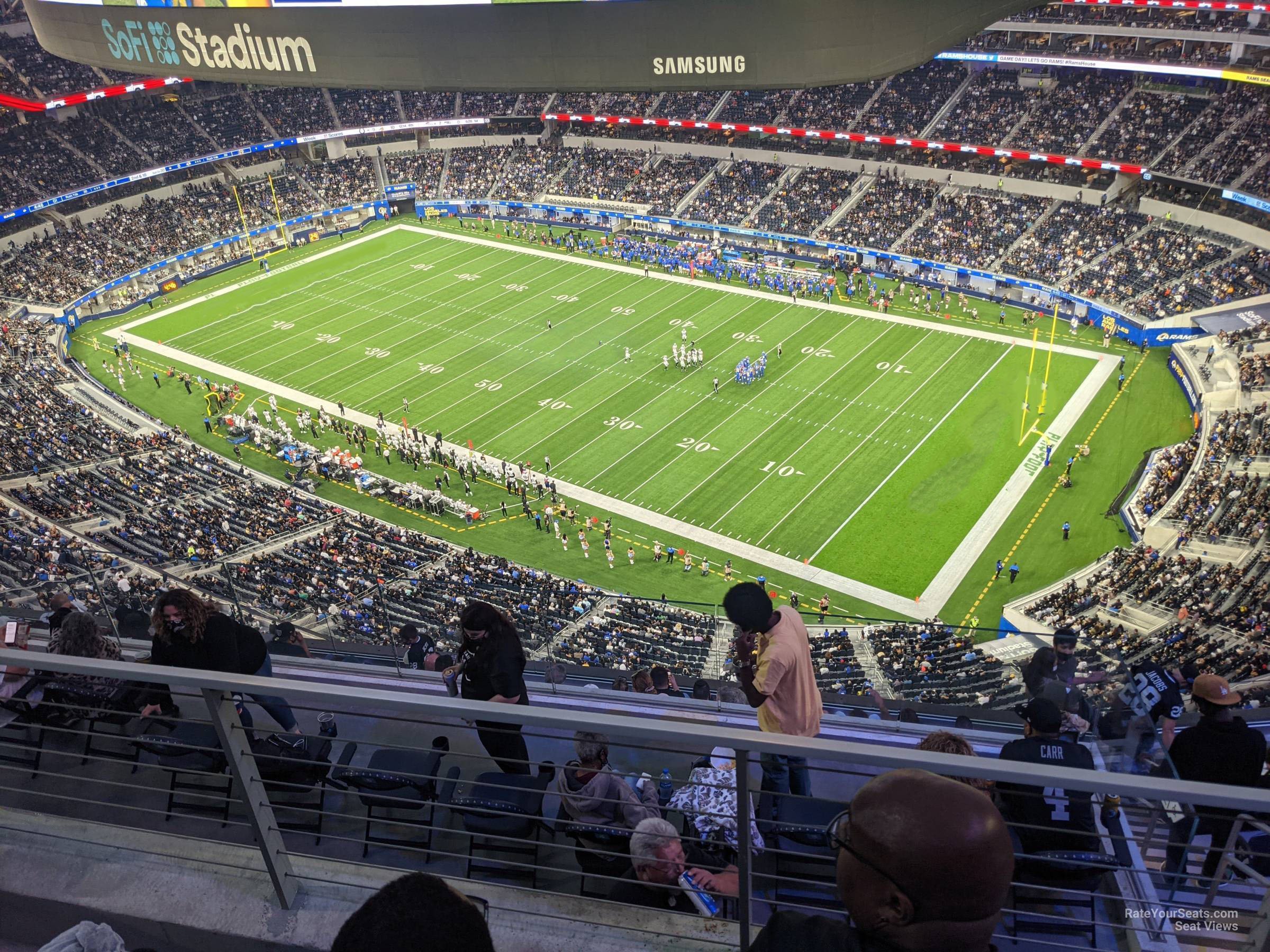 section 520, row 3 seat view  for football - sofi stadium