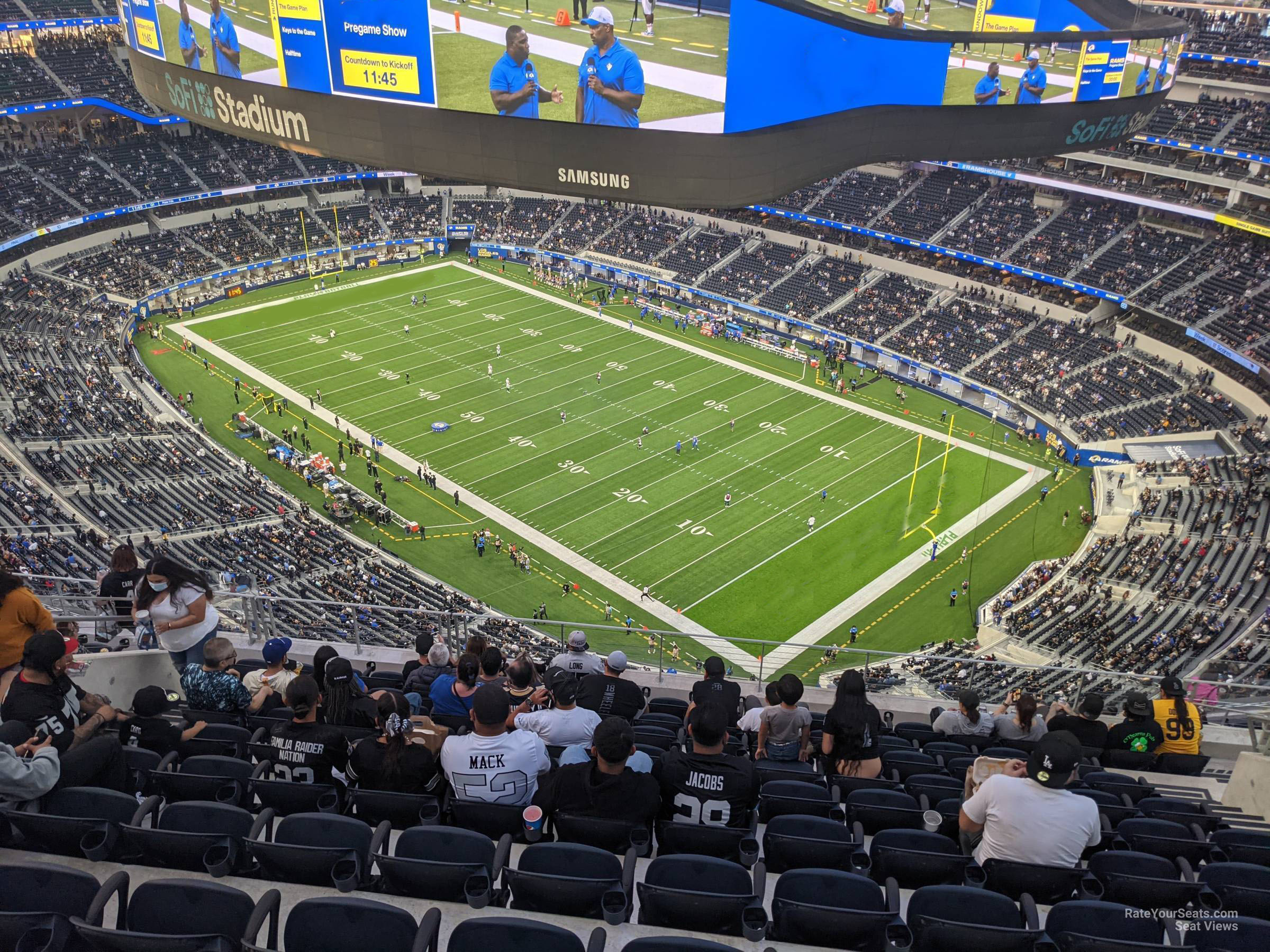 section 522, row 11 seat view  for football - sofi stadium