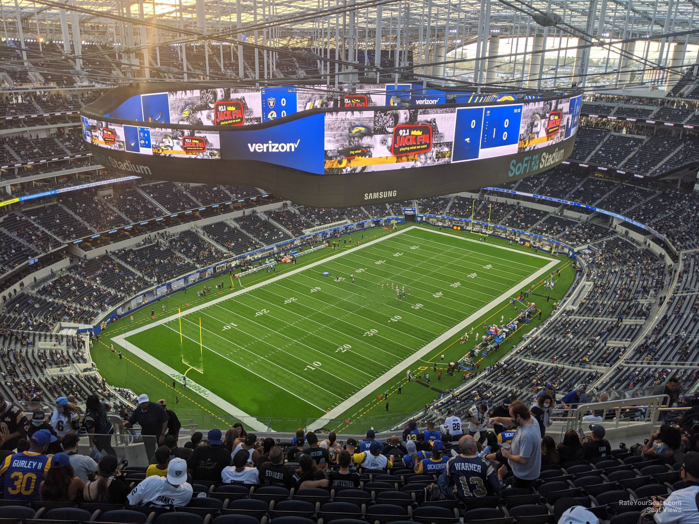 section 531, row 20 seat view  for football - sofi stadium