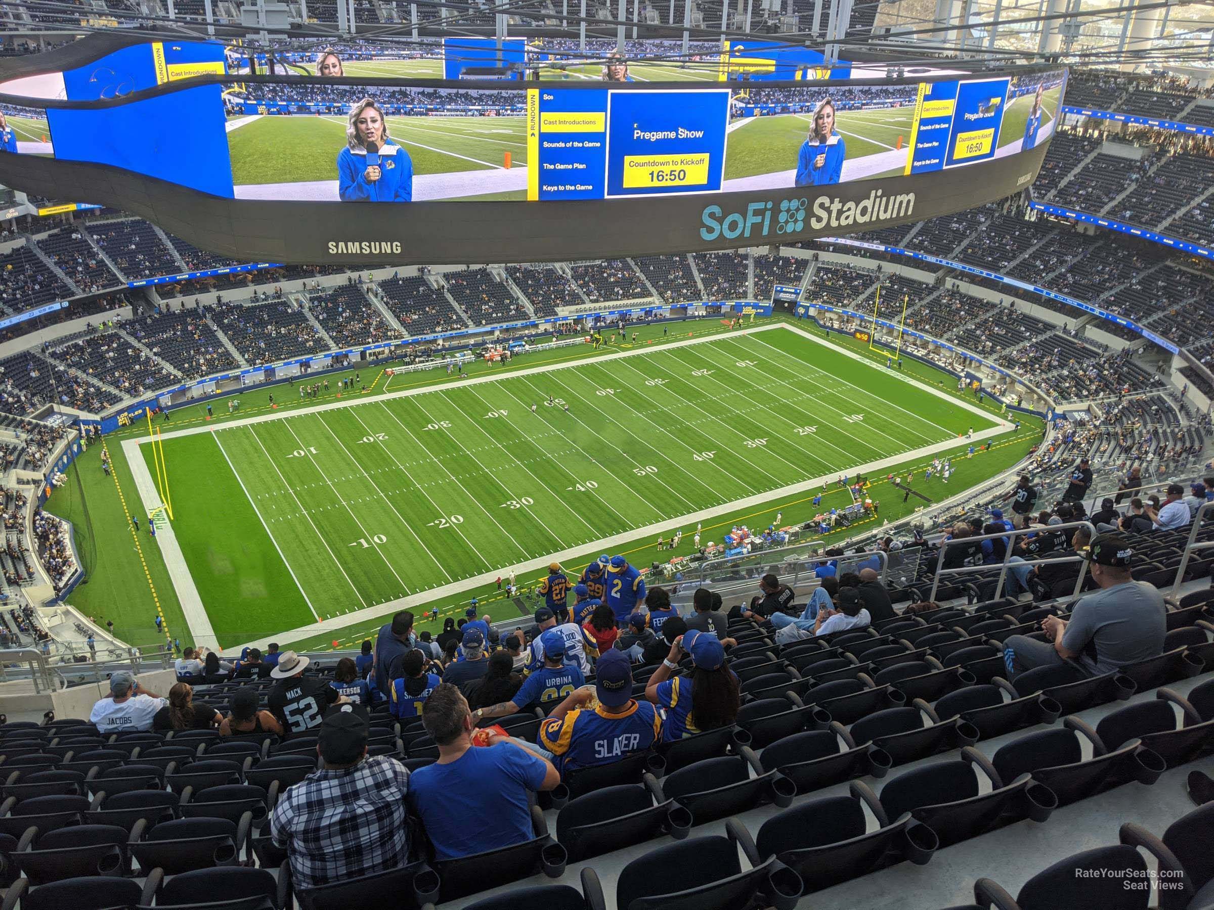 section 535, row 20 seat view  for football - sofi stadium
