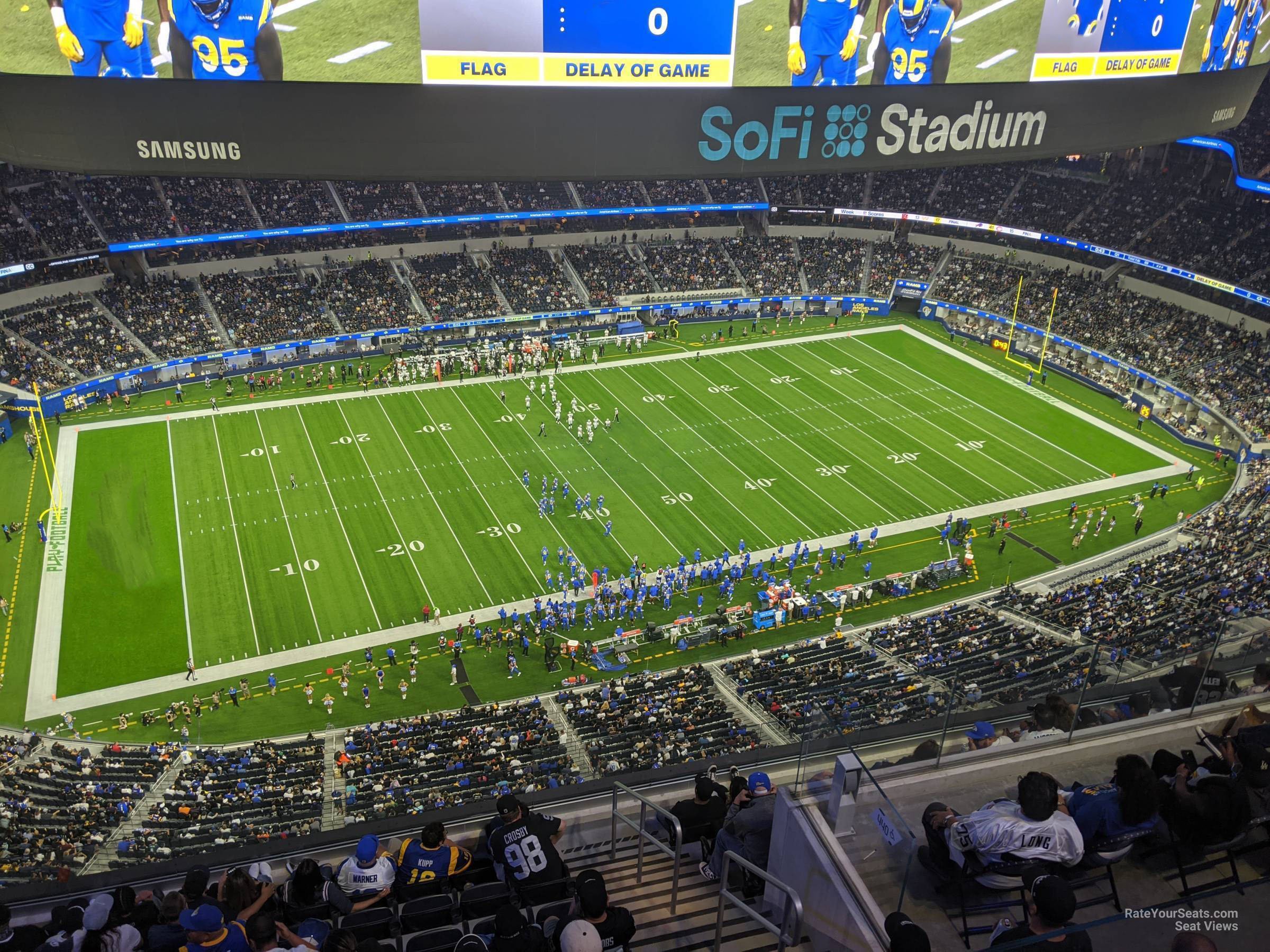 section 537, row 3 seat view  for football - sofi stadium