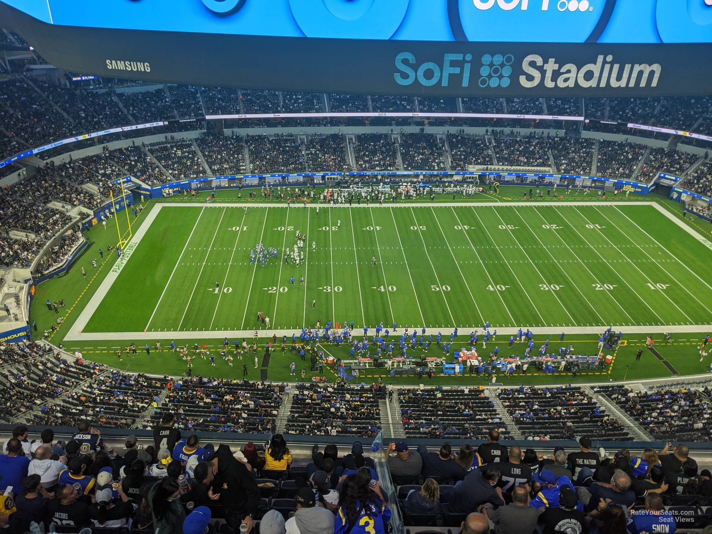 section 538, row 3 seat view  for football - sofi stadium