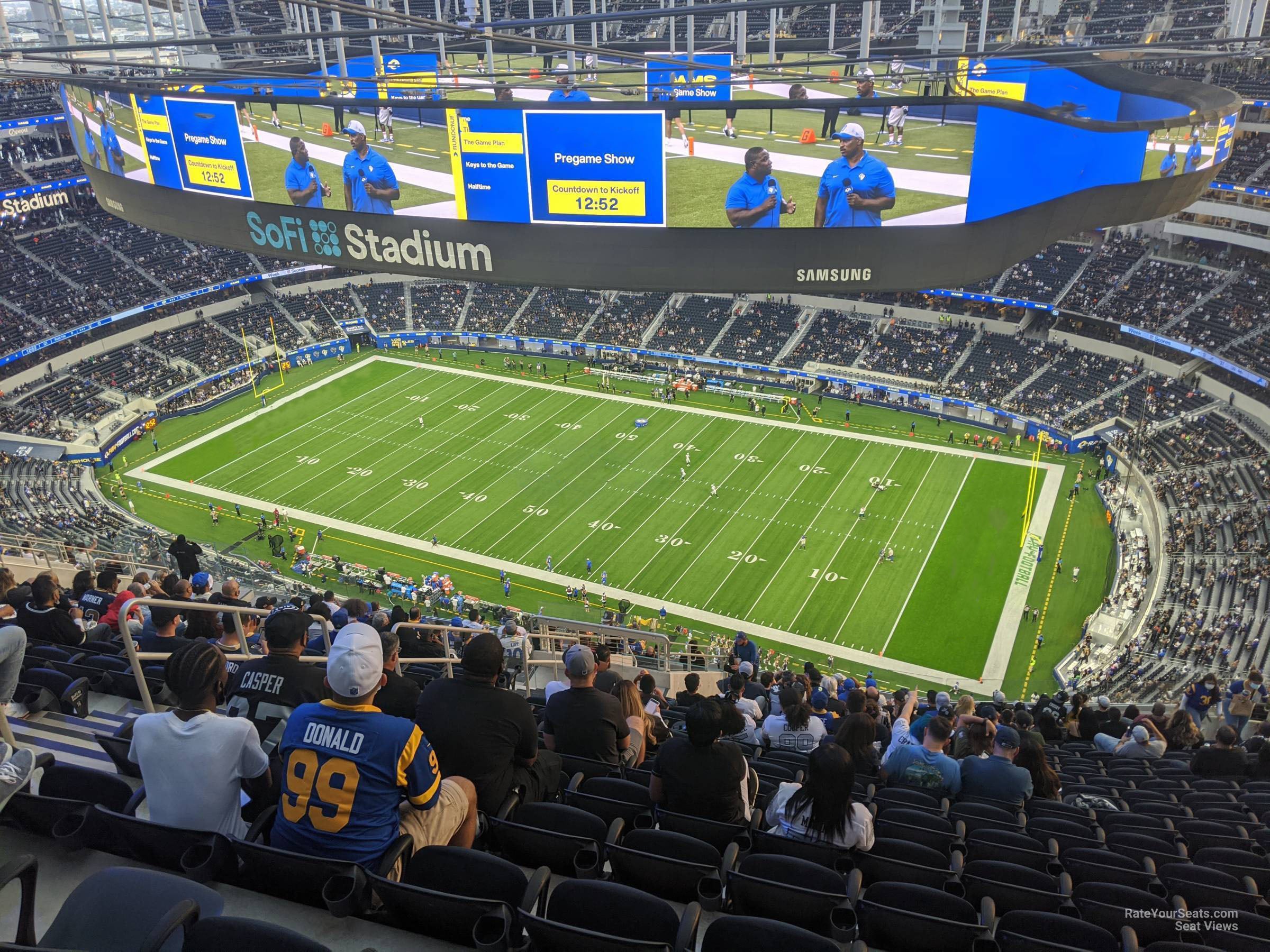 section 545, row 20 seat view  for football - sofi stadium
