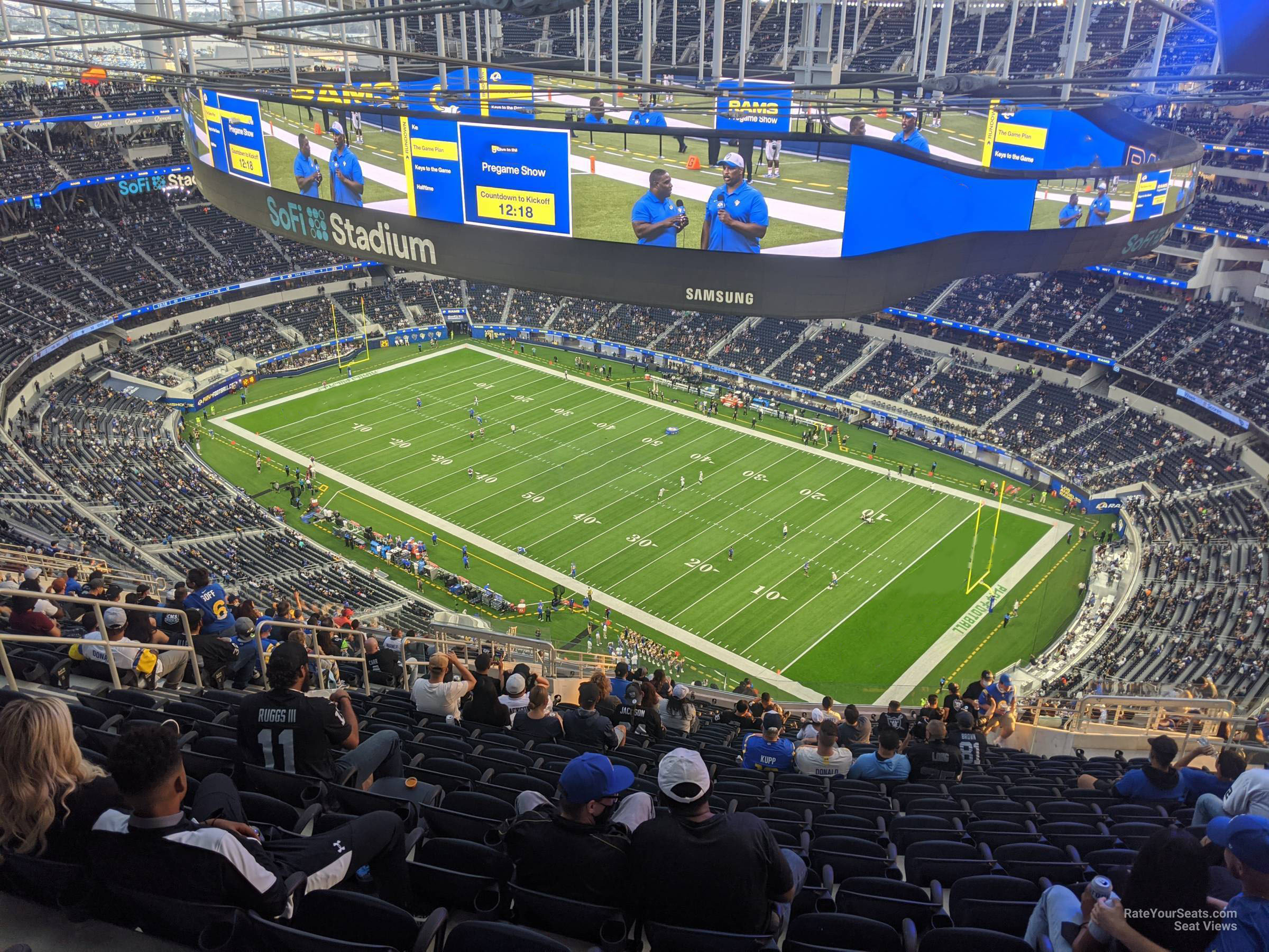 section 547, row 20 seat view  for football - sofi stadium