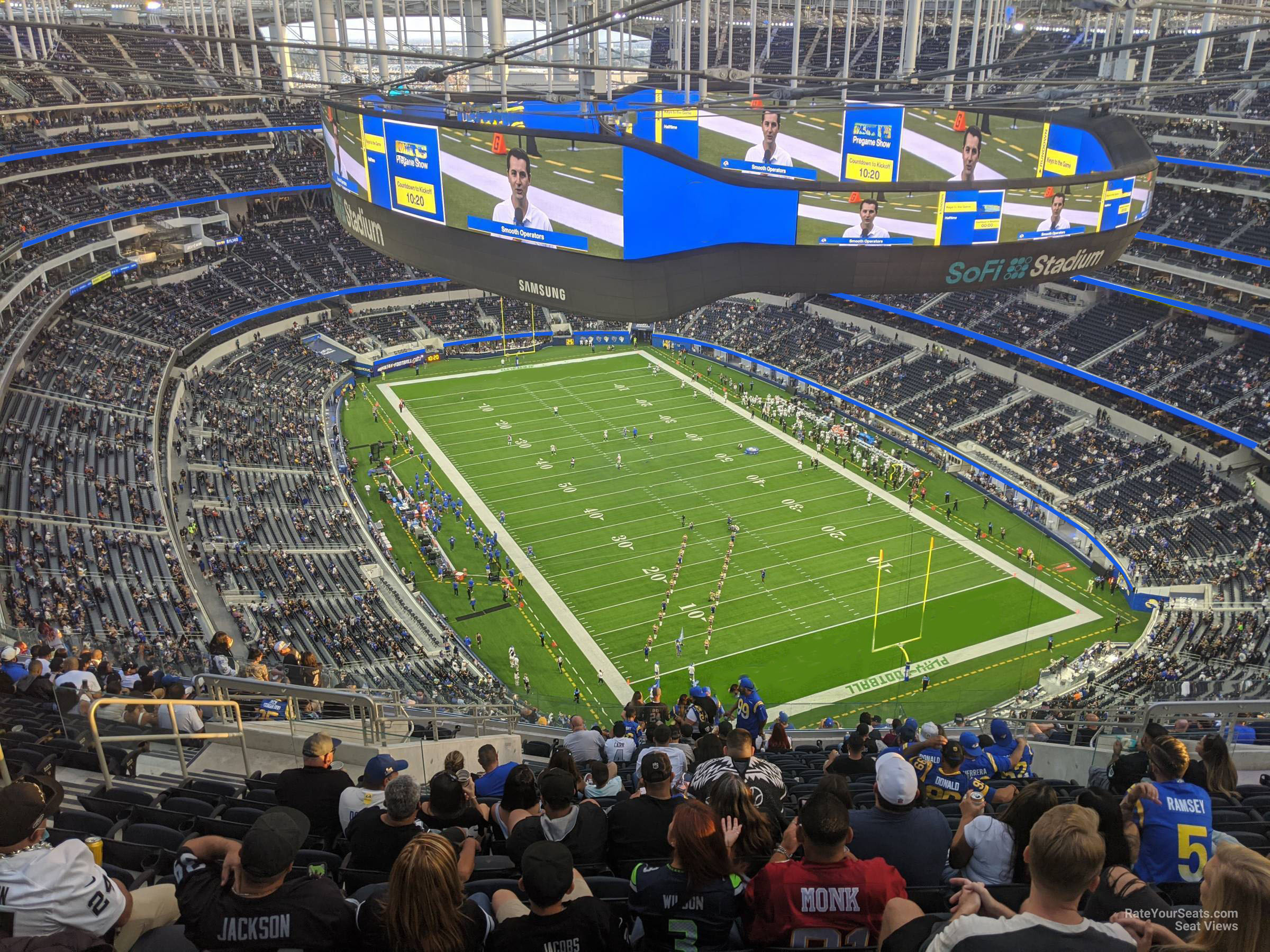 section 551, row 20 seat view  for football - sofi stadium