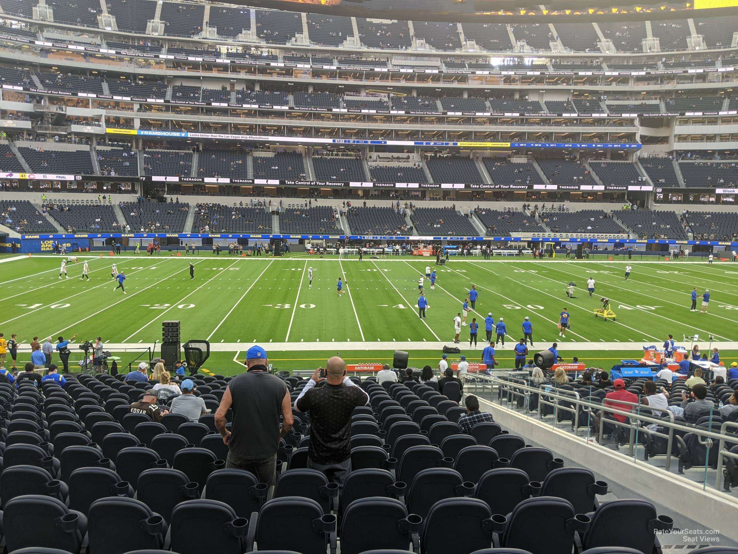 club 130 seat view  for football - sofi stadium