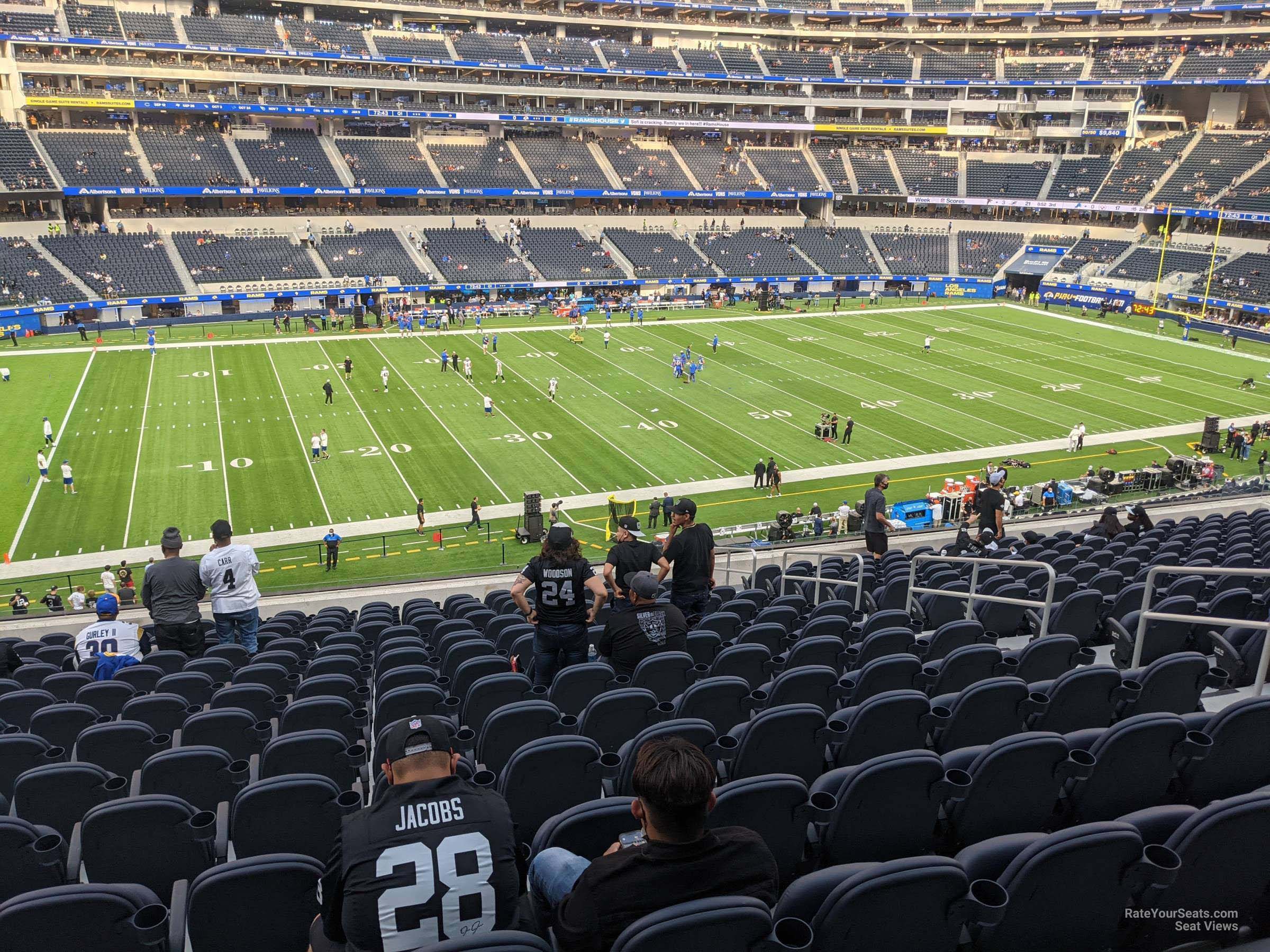 club 216, row 15 seat view  for football - sofi stadium