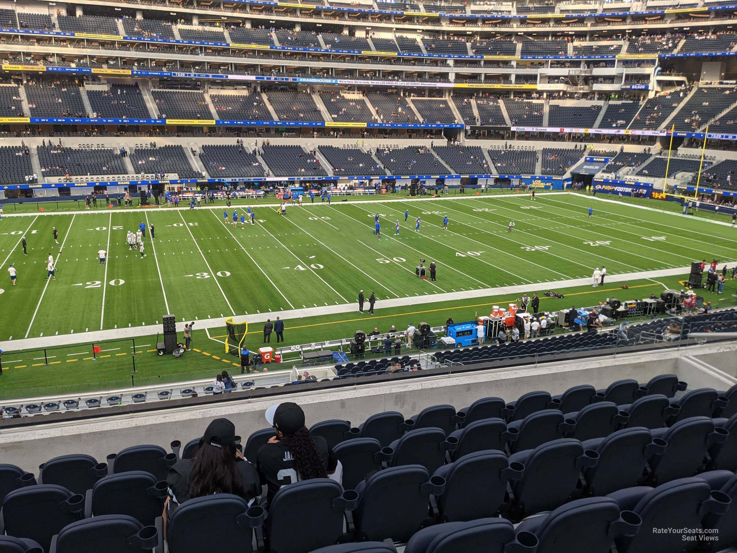 club 217, row 7 seat view  for football - sofi stadium
