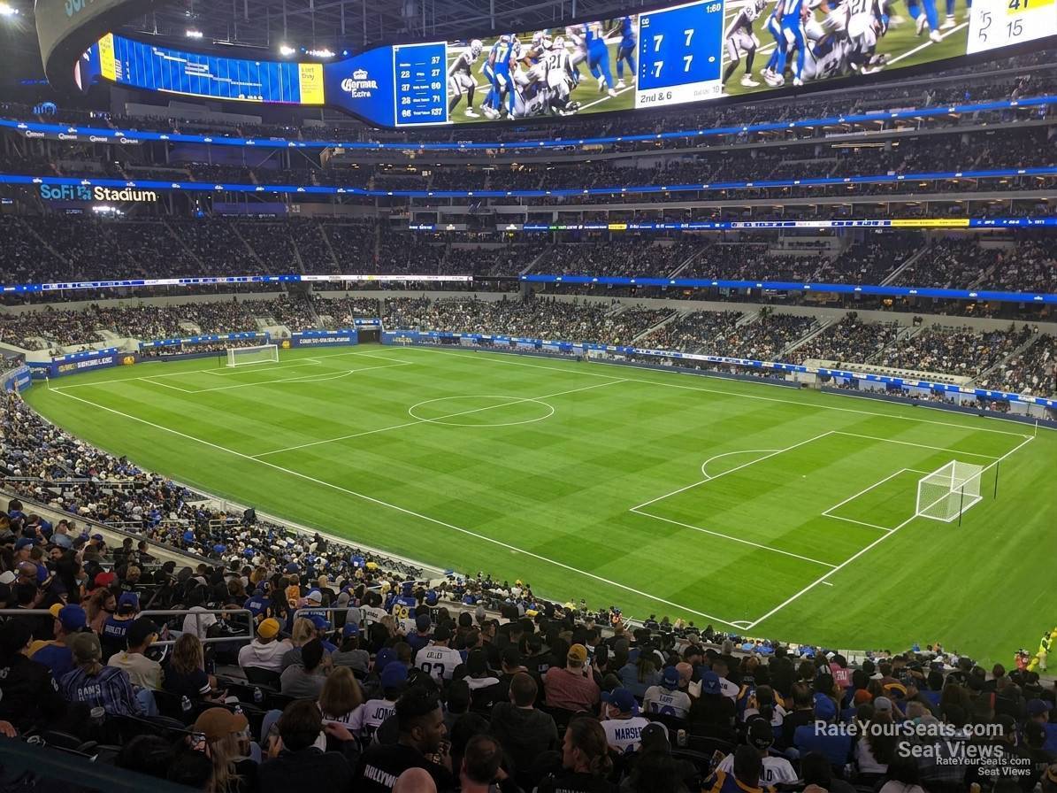 section 201 seat view  for soccer - sofi stadium