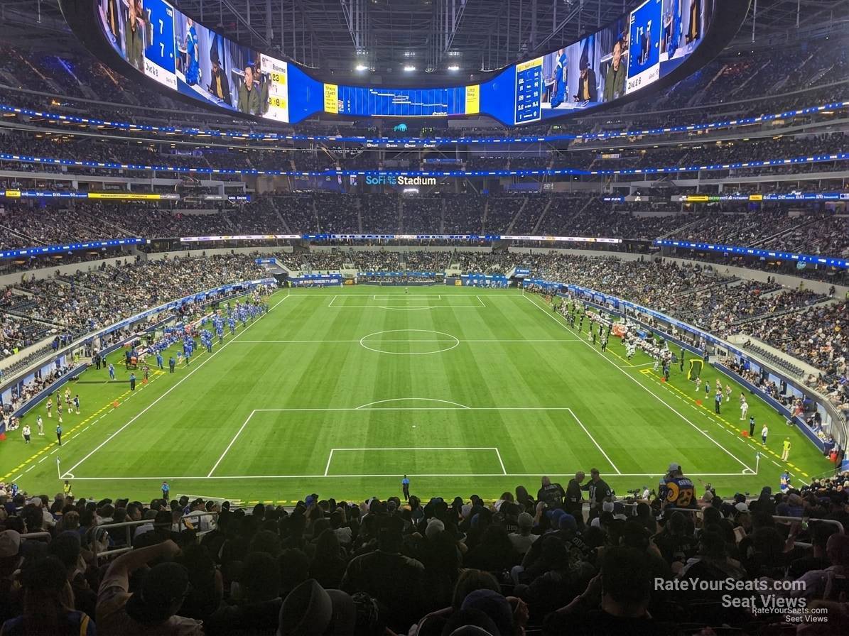 section 207 seat view  for soccer - sofi stadium