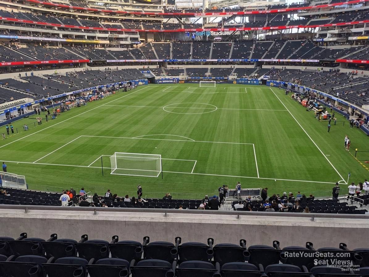 section 208, row 6 seat view  for soccer - sofi stadium