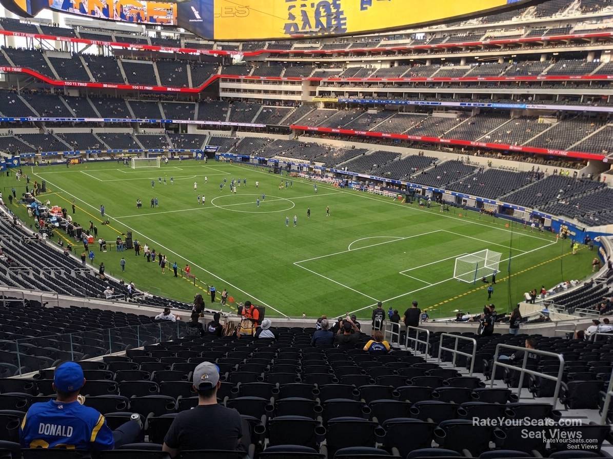 section 227, row 21 seat view  for soccer - sofi stadium