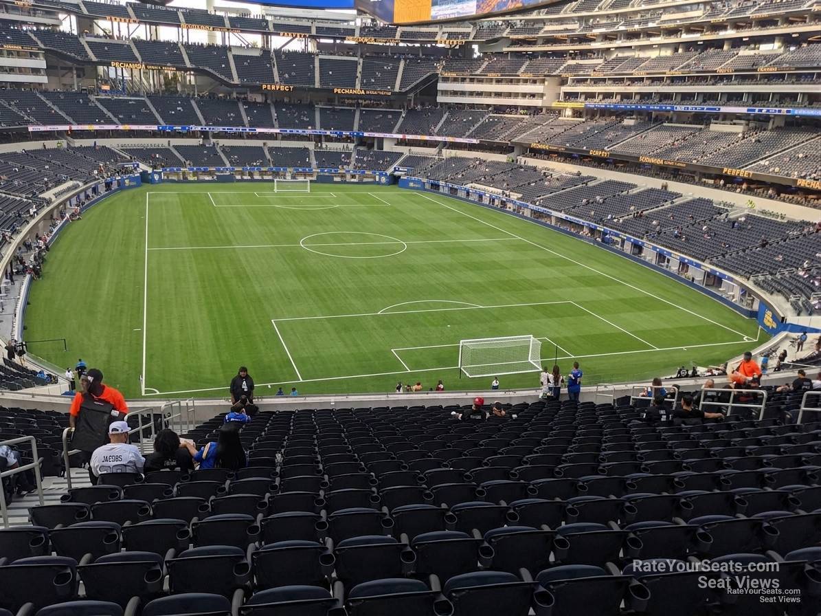 section 231, row 21 seat view  for soccer - sofi stadium