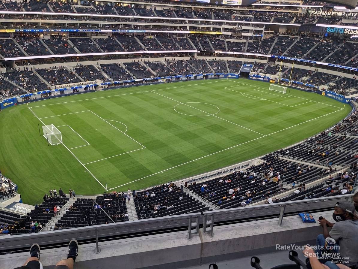 section 315, row 5 seat view  for soccer - sofi stadium
