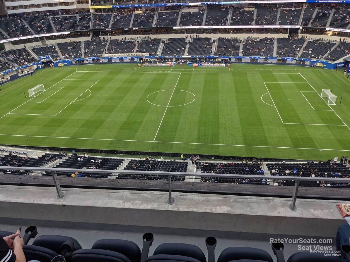 section 323, row 5 seat view  for soccer - sofi stadium