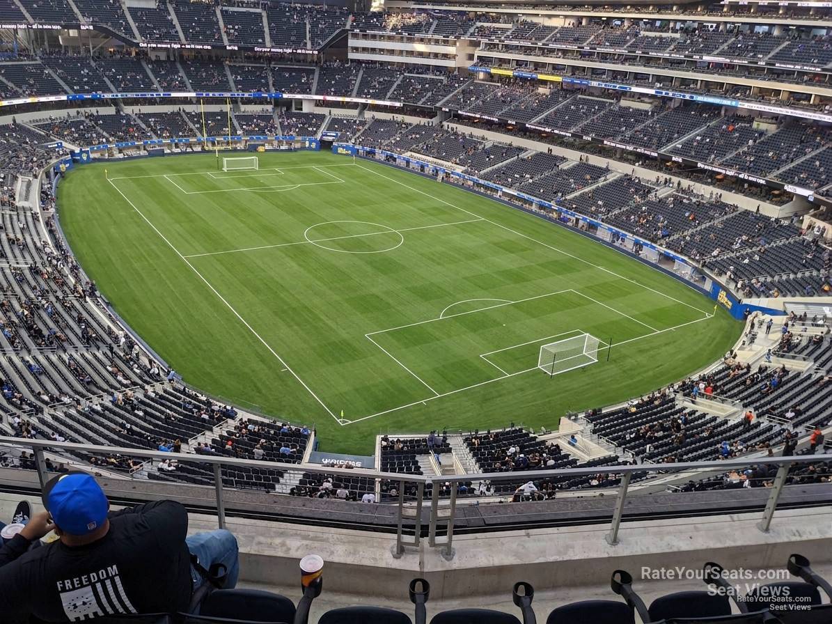 section 331, row 5 seat view  for soccer - sofi stadium