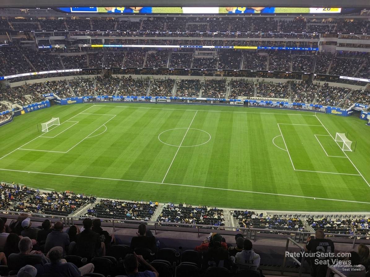 section 350 seat view  for soccer - sofi stadium