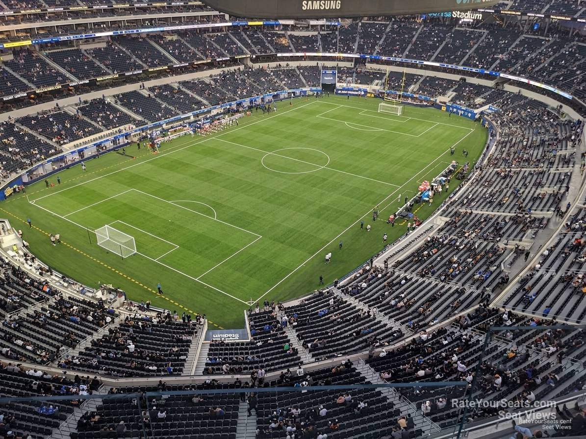 section 405, row 3 seat view  for soccer - sofi stadium