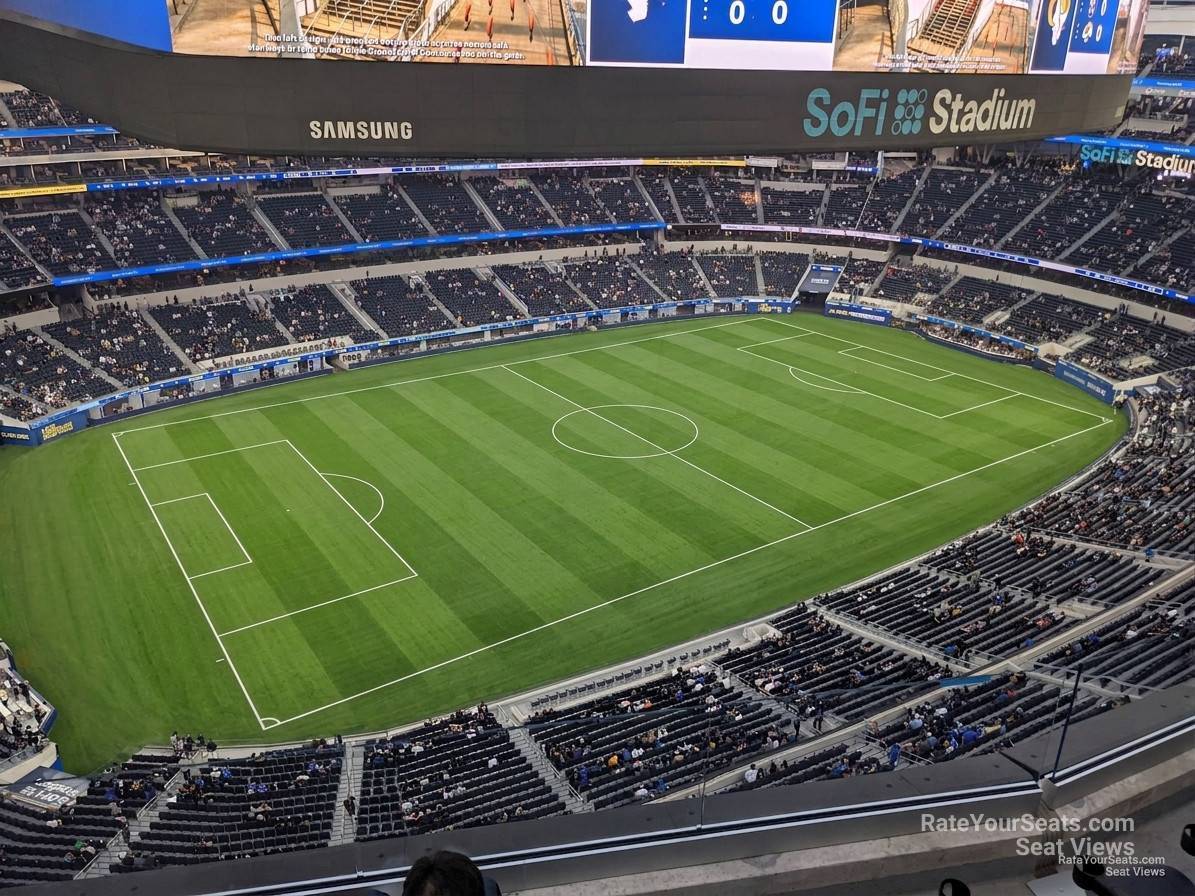 section 409, row 3 seat view  for soccer - sofi stadium