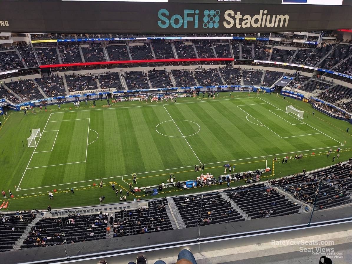 section 412, row 3 seat view  for soccer - sofi stadium