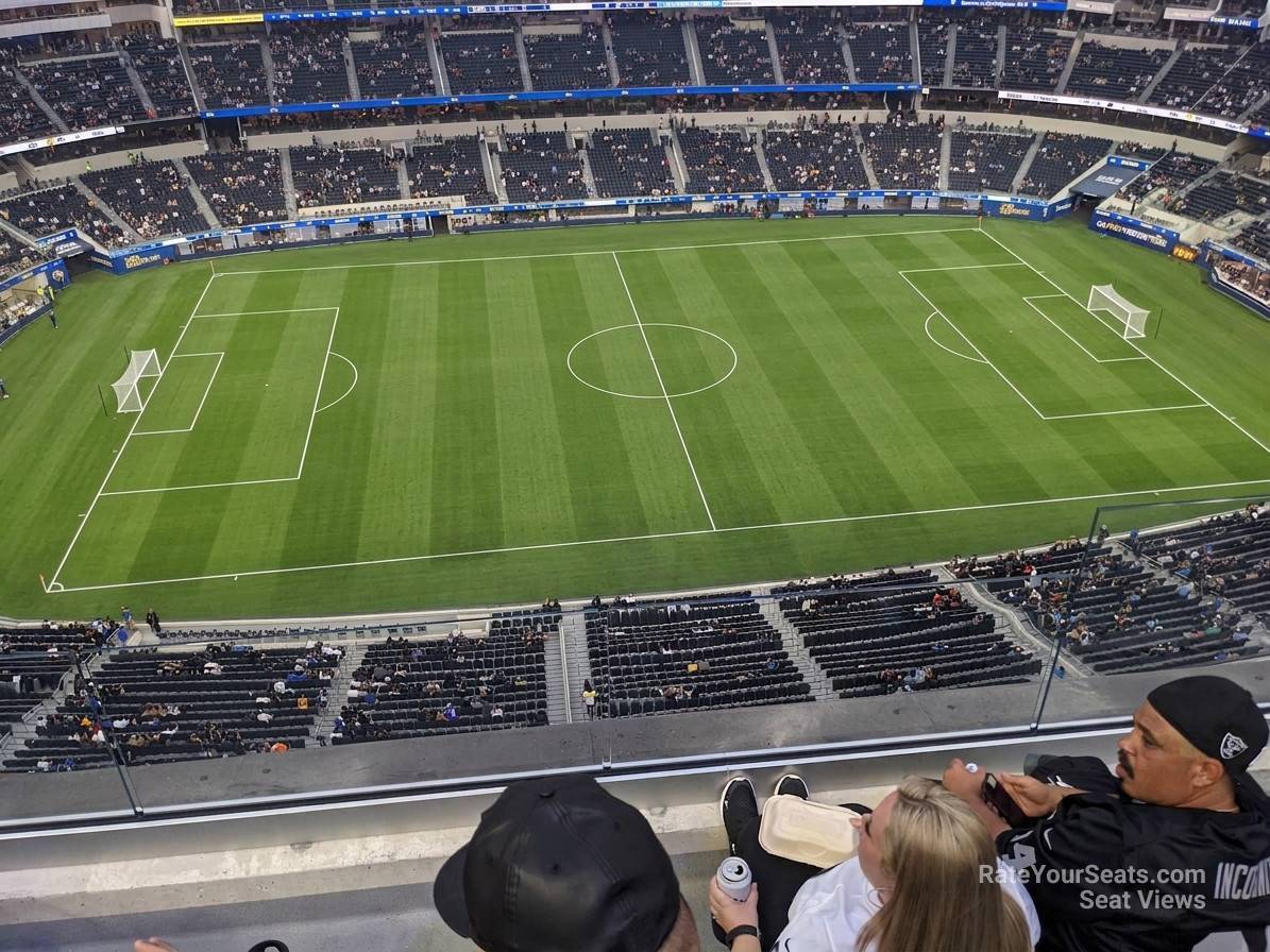 section 413, row 3 seat view  for soccer - sofi stadium
