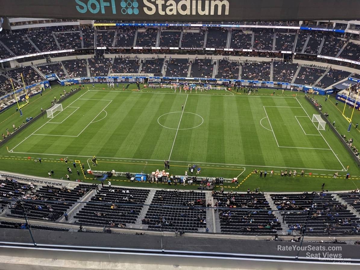 section 415, row 3 seat view  for soccer - sofi stadium