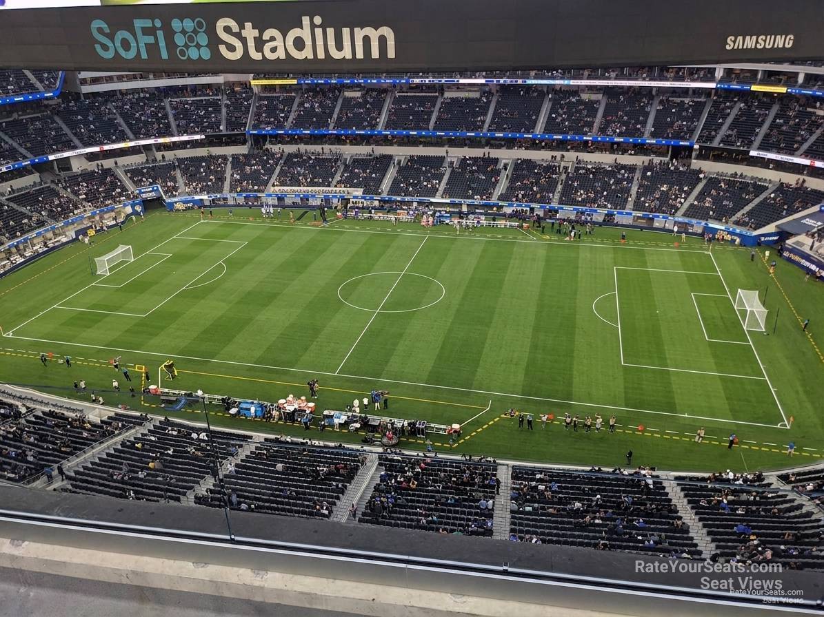 section 418, row 3 seat view  for soccer - sofi stadium
