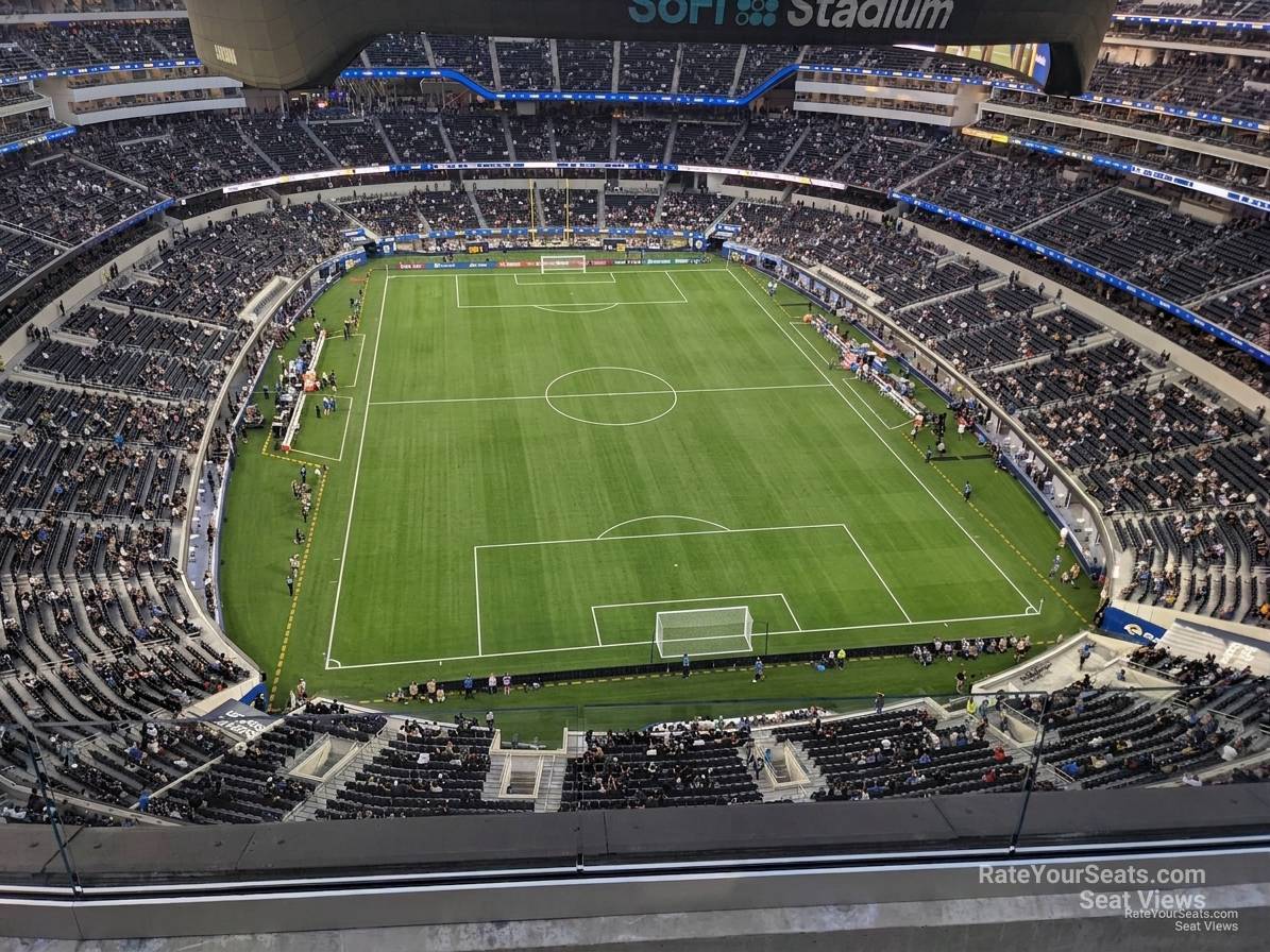 section 428, row 3 seat view  for soccer - sofi stadium