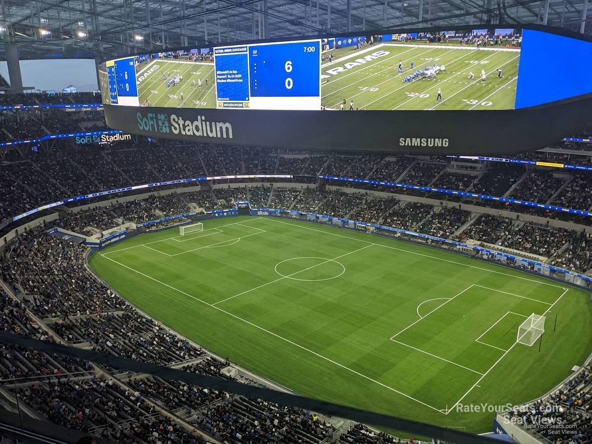 section 450 seat view  for soccer - sofi stadium