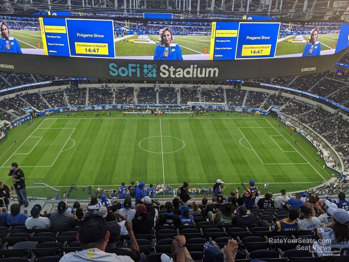 section 540, row 15 seat view  for soccer - sofi stadium
