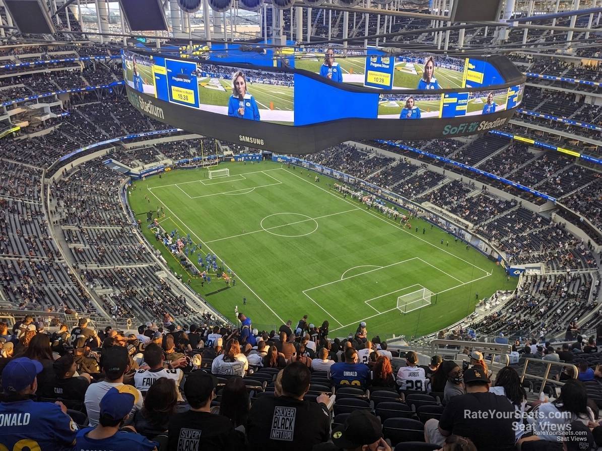 section 550, row 20 seat view  for soccer - sofi stadium