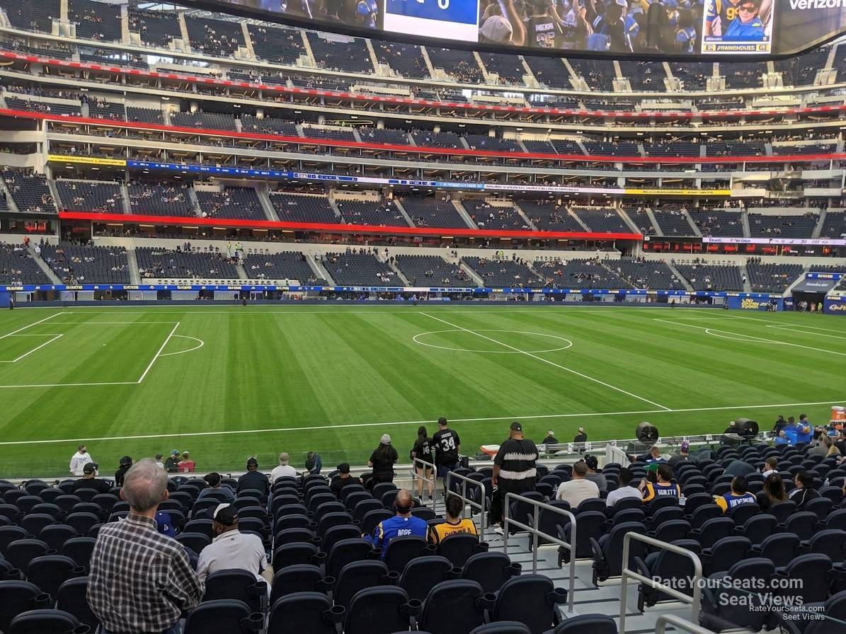 club 109 seat view  for soccer - sofi stadium