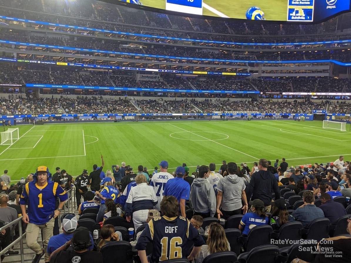 club 128 seat view  for soccer - sofi stadium