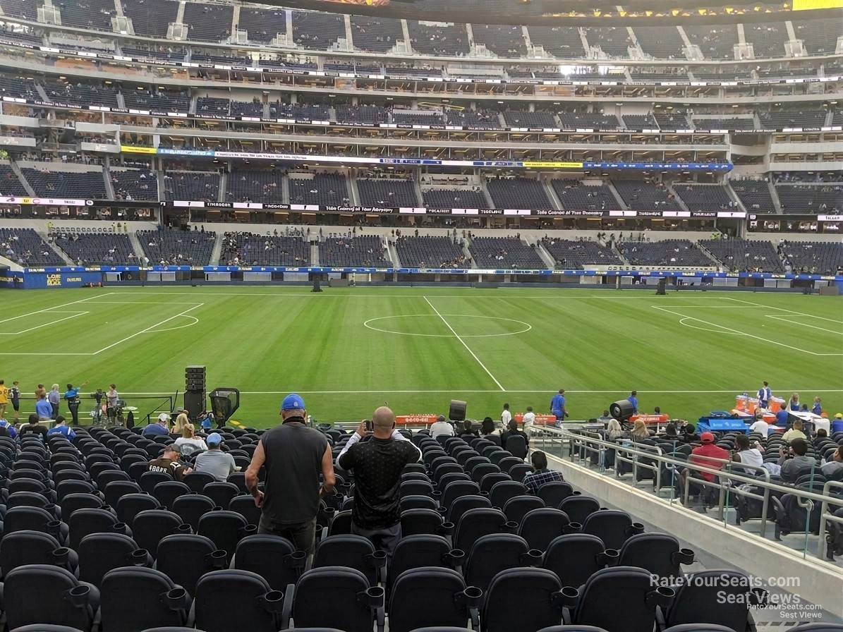 club 130 seat view  for soccer - sofi stadium