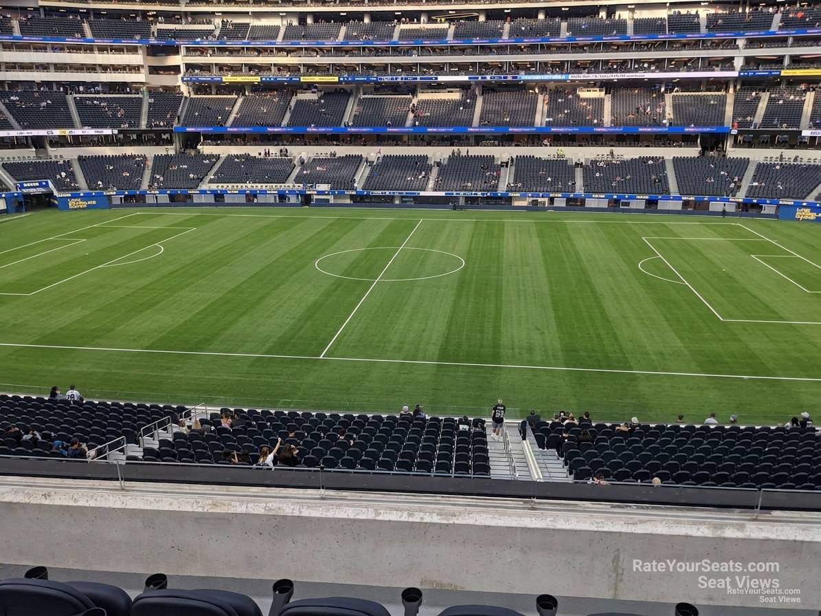 vip 220, row 4 seat view  for soccer - sofi stadium