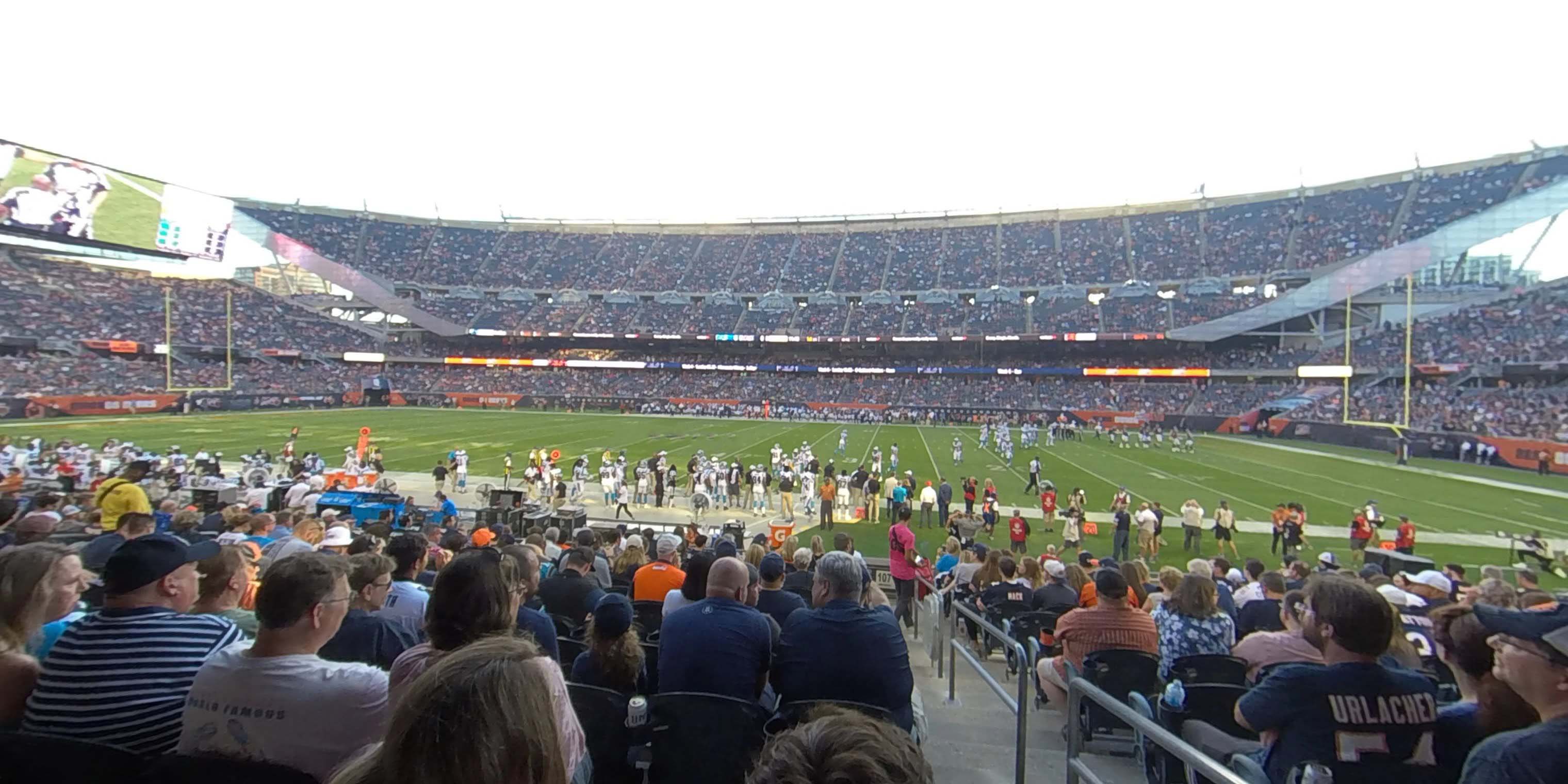 section 106 panoramic seat view  for football - soldier field