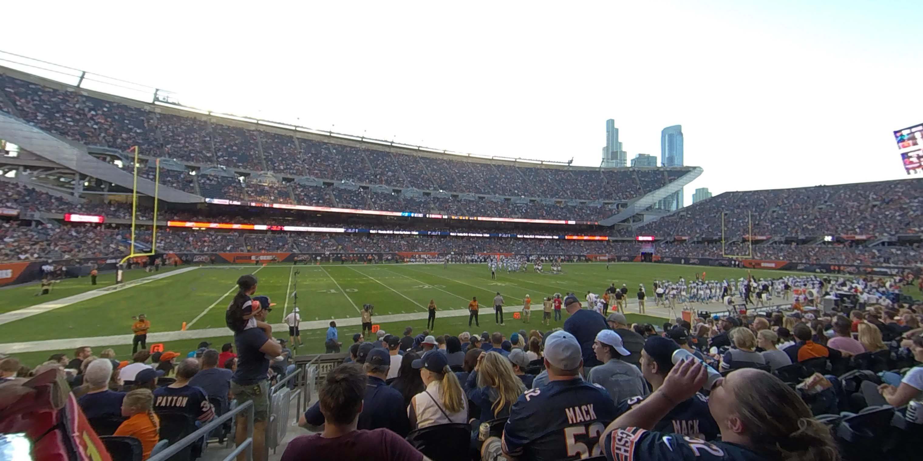 section 113 panoramic seat view  for football - soldier field