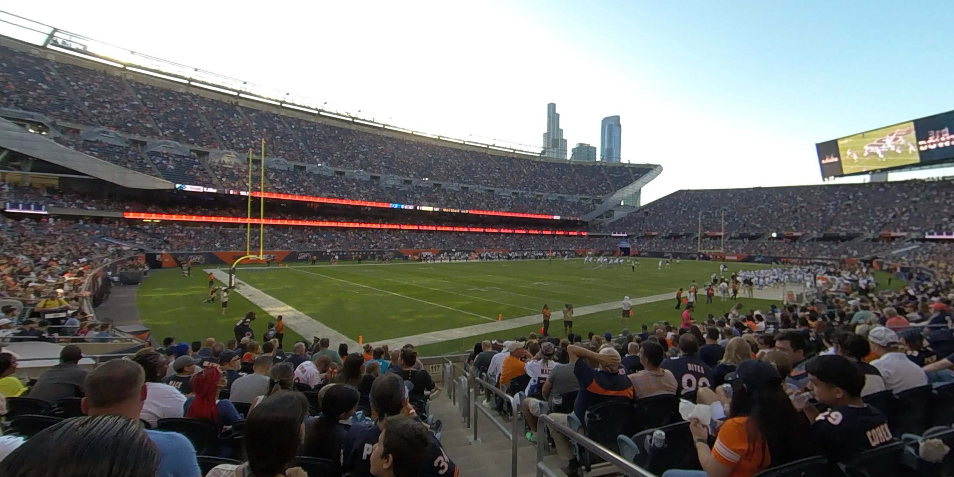 section 115 panoramic seat view  for football - soldier field
