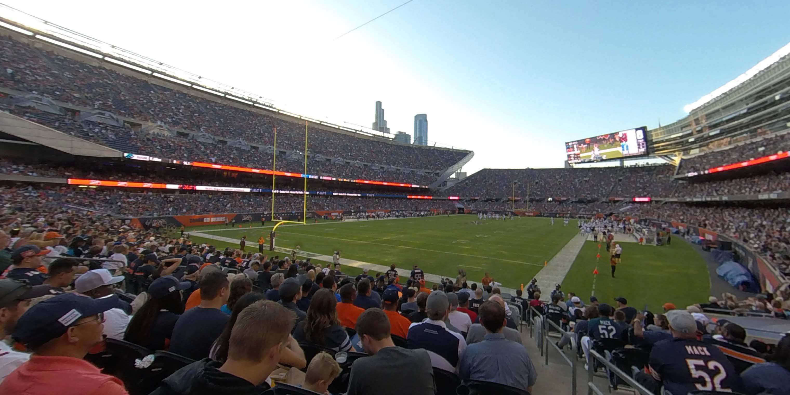 section 119 panoramic seat view  for football - soldier field