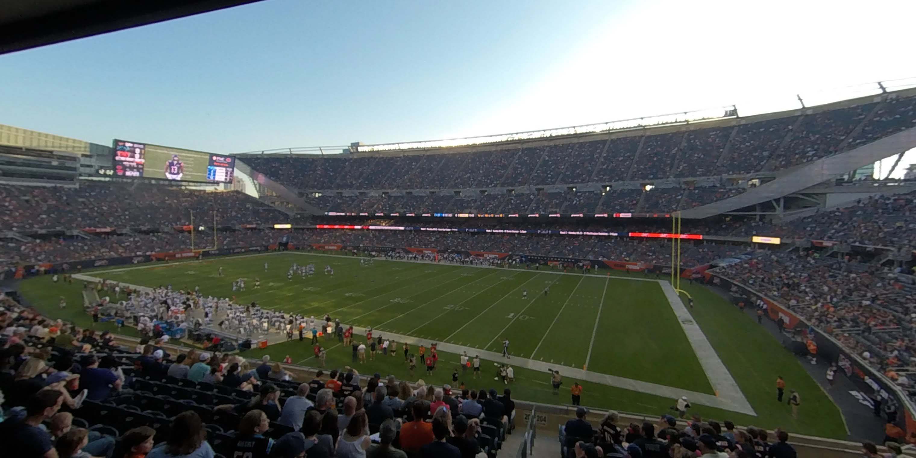 section 204 panoramic seat view  for football - soldier field