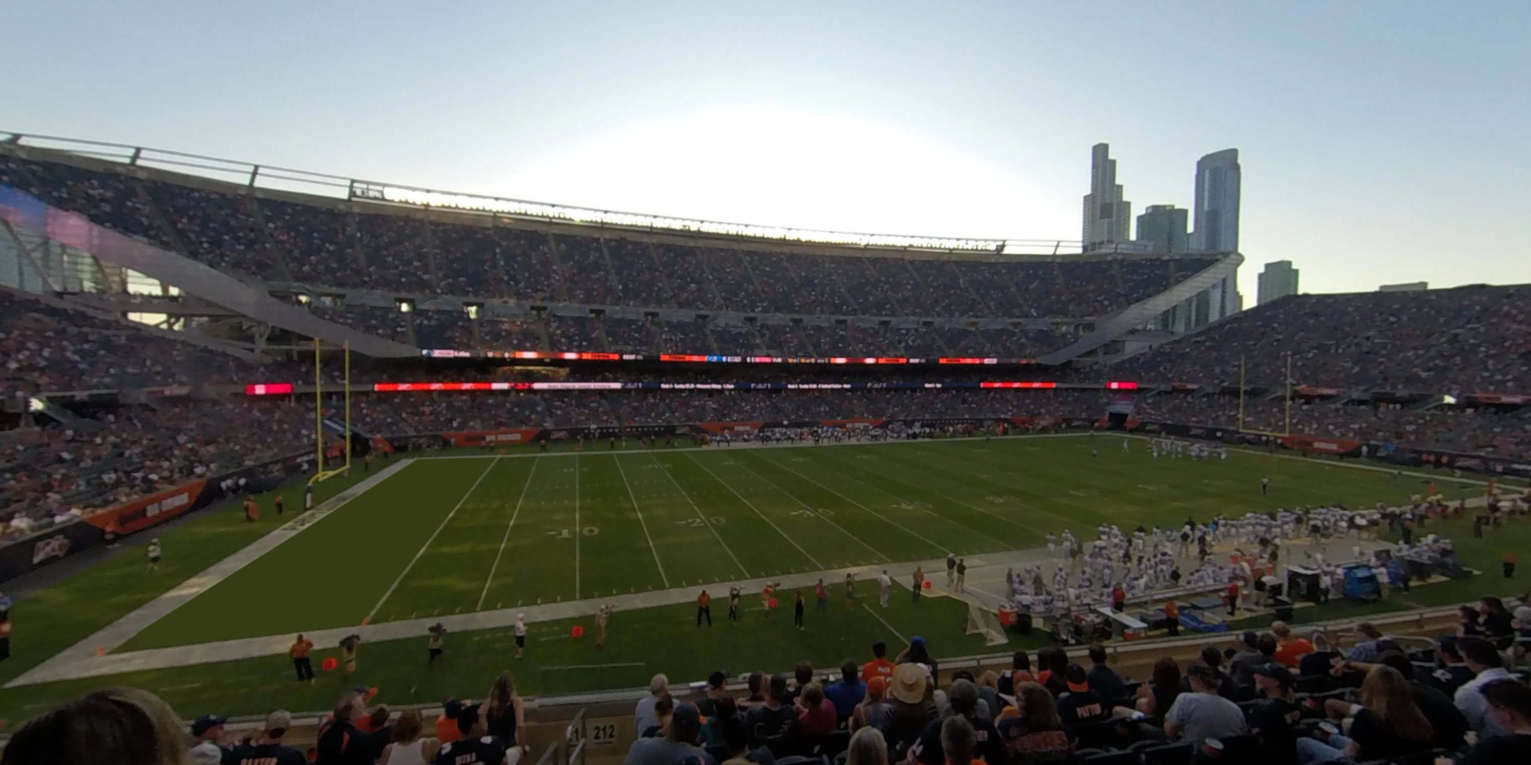 section 212 panoramic seat view  for football - soldier field